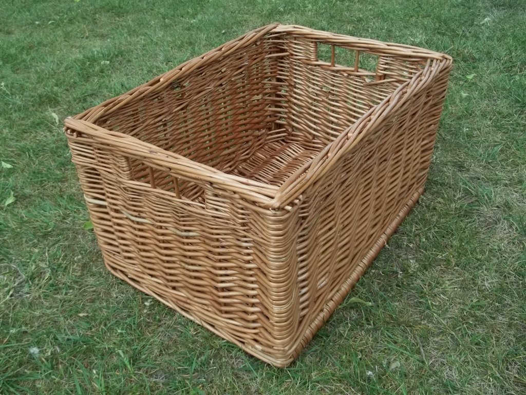 Weidenkorb Als Regalkorb – 38x28x20 Cm, Naturfarben, Handgeflochten, Für Aufbewahrung & Deko