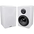 Rockville 2 RockShelf 68W 400w White 6.5" Home Theater Bookshelf Speakers/8 Ohm
