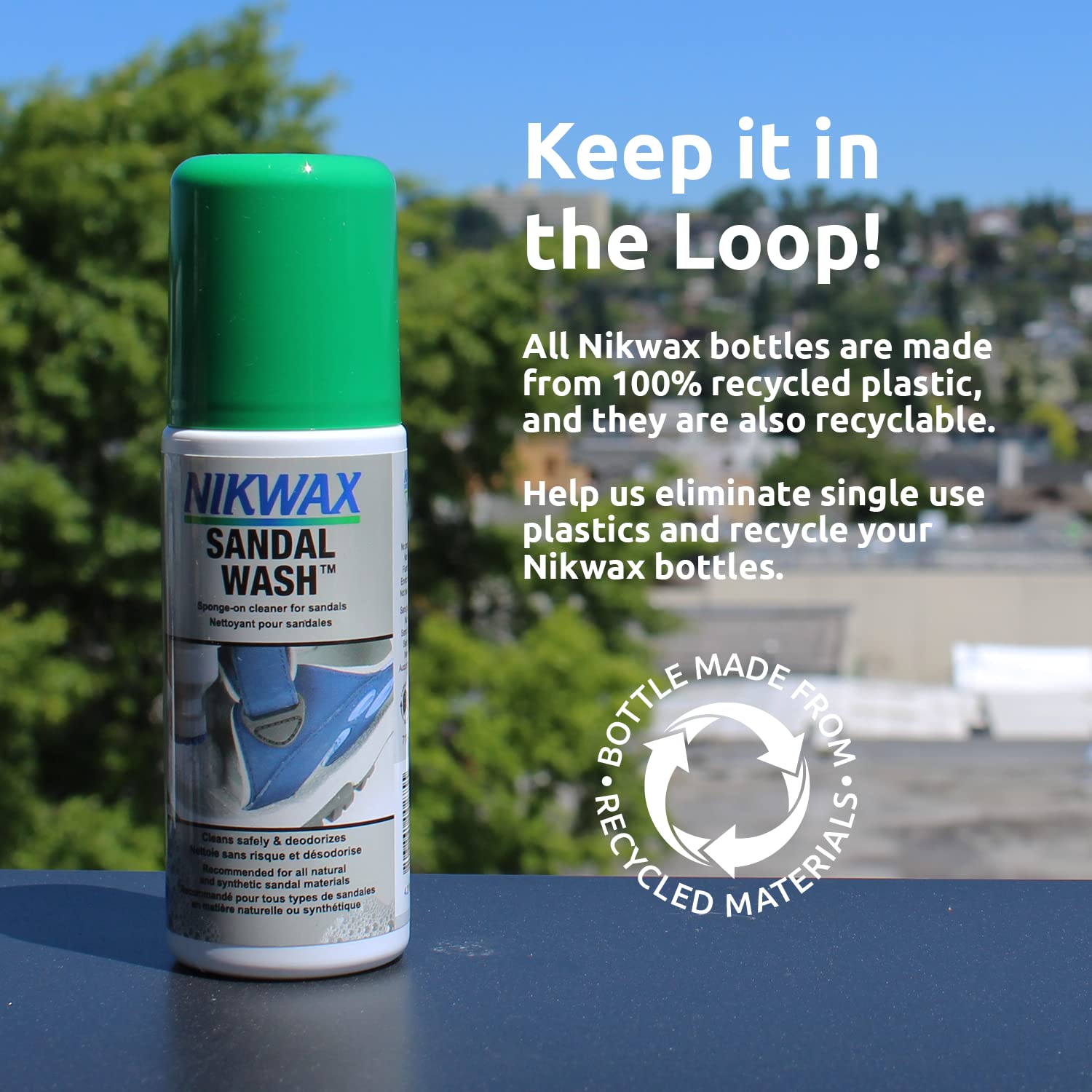 Nikwax Sandal Wash for Cleaning and Deodorizing Sandals, Climbing Shoes, and Sockless Footwear