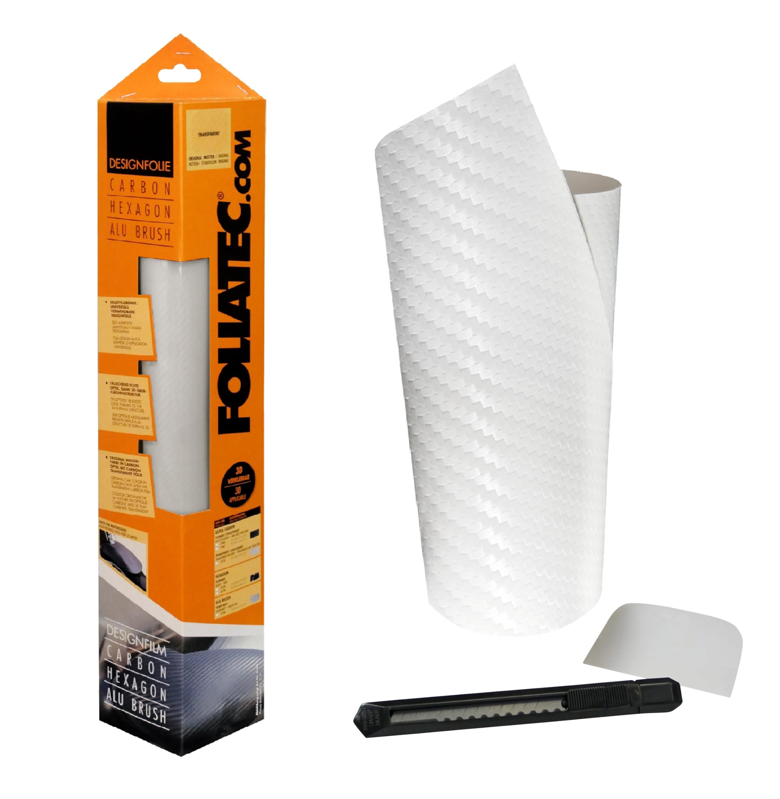 Foliatec Cockpit Design Film Ultra Carbon transparent 50x50cm