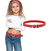 AWAYTR Kids Elastic Leather Belt - Stretch Belt for 3-16 Girls and Boys 16"-31.5"