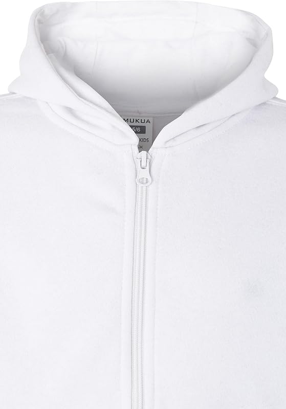 Byron Kids, sweatshirt infantil com fecho e capuz, cor branca, Tamanho 3/4 — foto 7 de 7