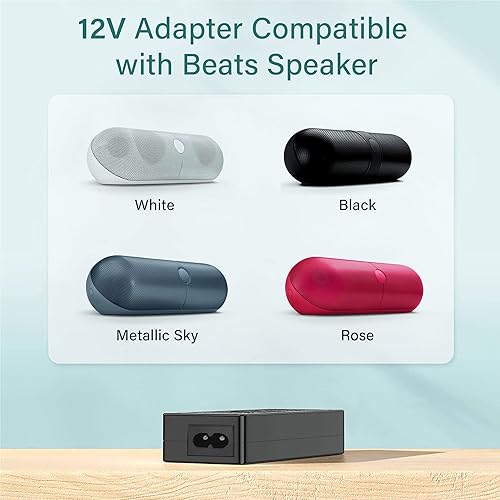 SLLEA AC Adapter Charger for Beats Dr Dre Pill XL B0514 Bluetooth