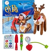 The Elf on the Shelf Elf Pets Reindeer Plush, Reindeer Tradition Story Book, and Cheer Checkup Vet Accessory Set (Multi-Item Bundle)