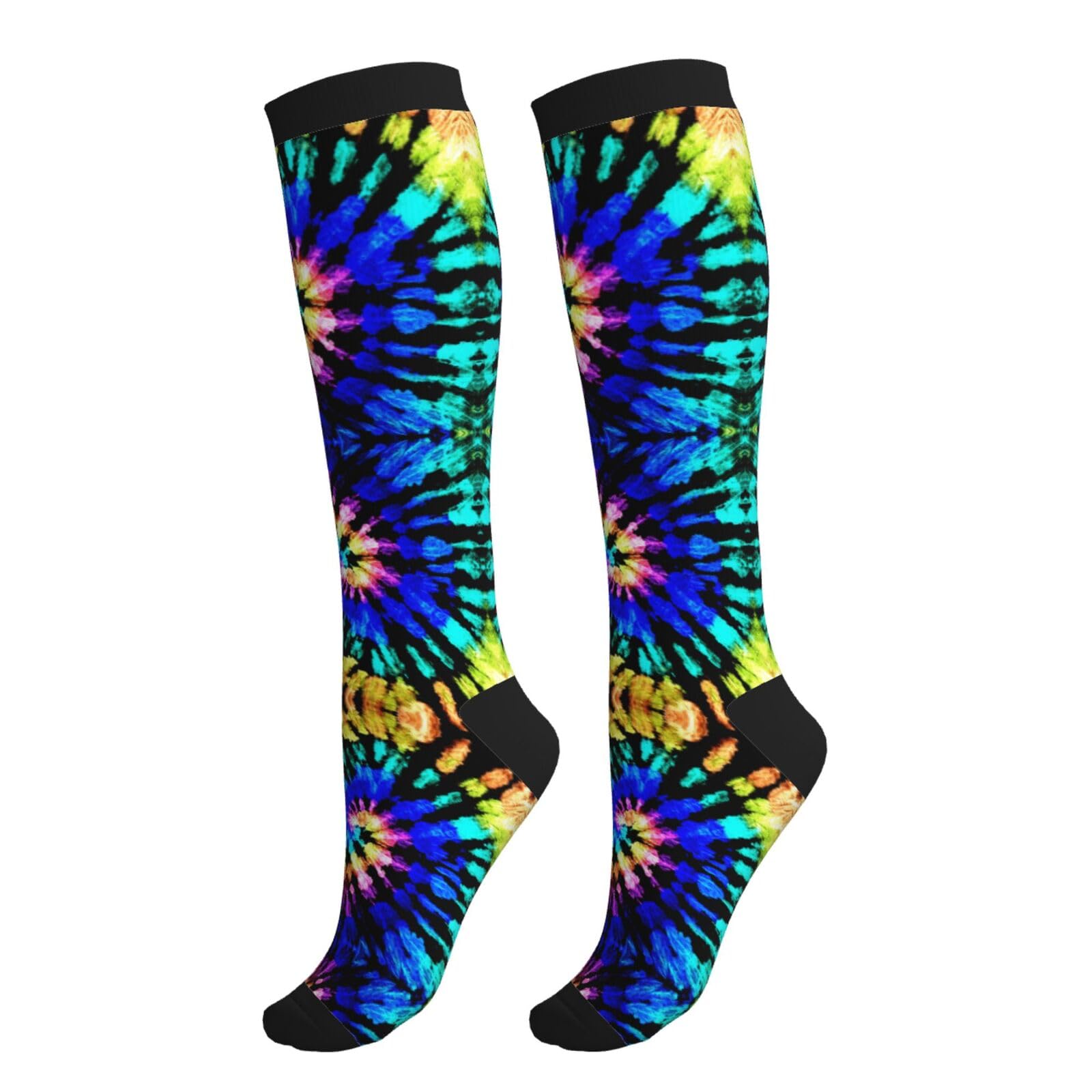 Photo 1 of oyebn Tie dye Compression Socks Women and Men 15-20mmHg-Circulation Support Socks for Athletic Running Cycling