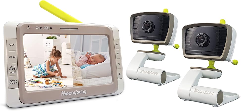 moonybaby split 50 baby monitor with 2 cameras