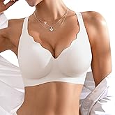 Seamless Wireless Bra for Women with Support - No Underwire Full Coverage Push Up Bras