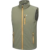 Little Donkey Andy Men's Lightweight Quick Dry Vest Packble Outerwear Sleeveless Windproof Jacket for Golfing Cycling Running
