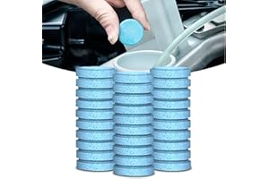 KUQUTIDY 30PCS Washer Fluid Tablets, Windshield Wiper Fluid Cleaner Concentrate, Car Windshield Window Washer Solid Effervescent, Remove Glass Stains for Car Room Kitchen Window Glass Cleaning