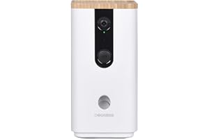 DOGNESS Wi-Fi Pet Camera with Treat Dispenser for Dogs and Cats. 1080P HD Video, 165° Full-Room View, 2-Way Audio, Sound/Motion Alerts, Night Vision, Pet Monitor, White