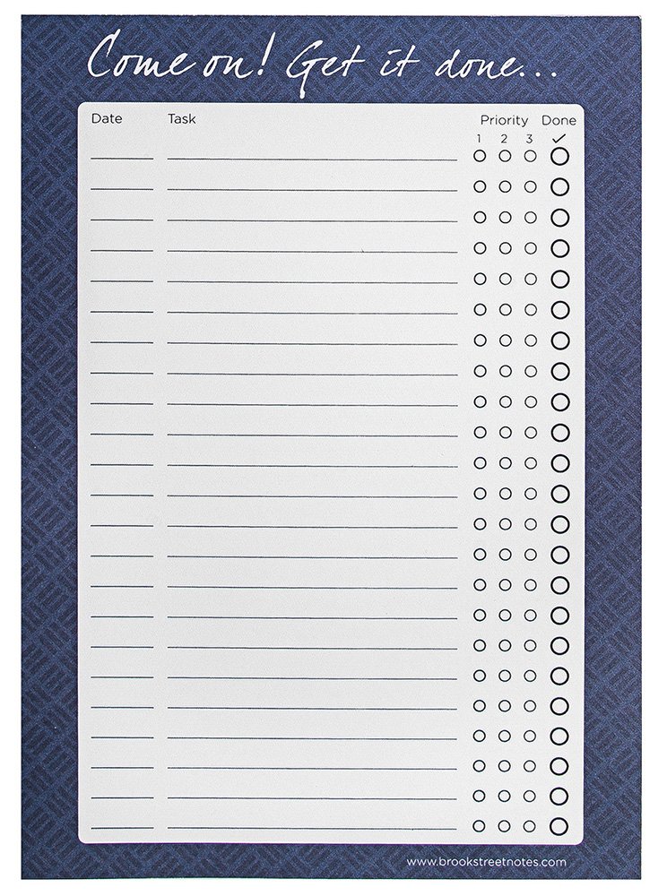 to Do List Notepad A5 - Come on! Get it Done... (Blue)