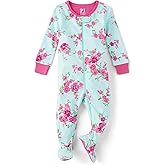 The Children's Place baby-girls And Toddler Snug Fit 100% Cotton Zip-front One Piece Footed Pajama