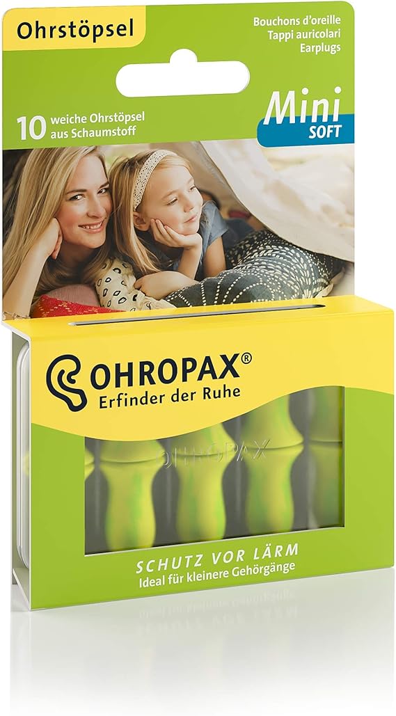 Ohropax Mini Soft Earplugs Anatomically Shaped Earplugs for Small Ear