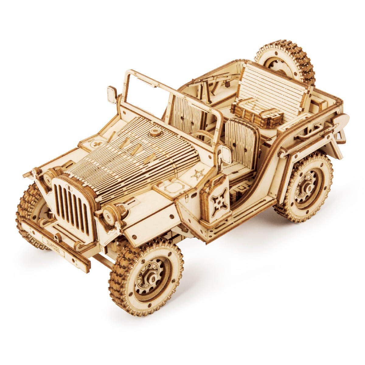 ROKR Wooden Model kit For Adult - Car Model Building Kits - Christmas Birthday Gifts For Teens and Adults (Army Jeep)