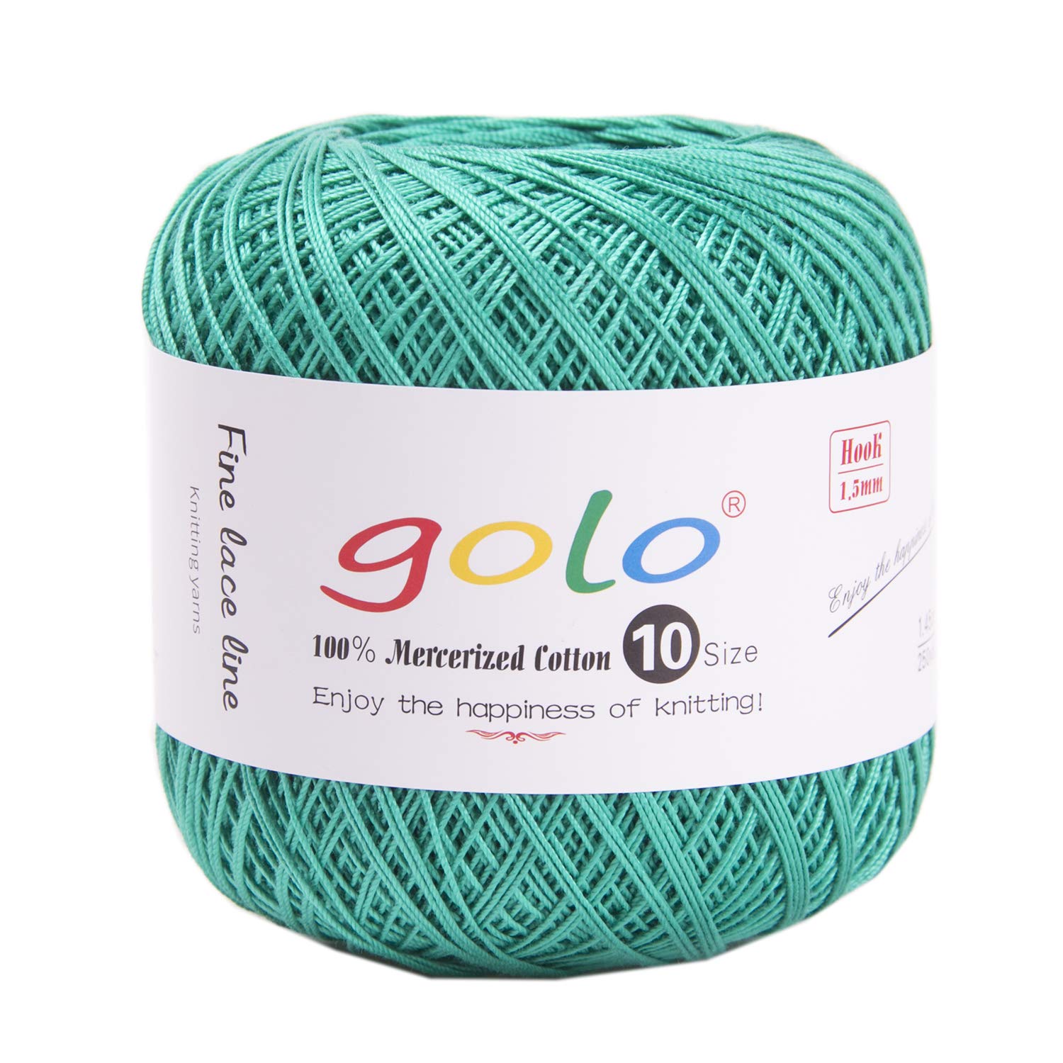 golo Crochet Thread Size 10 for Hand Knitting Yarn Crocher Yarn (Little Green)