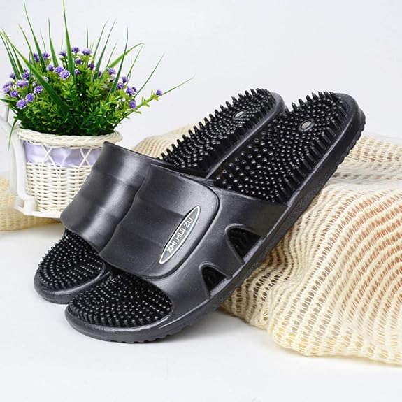 Sandales De Douche Antidérapantes POIUIYQA - Pantoufles EVA Pour Homme/Femme (Salle De Bain, Piscine)
