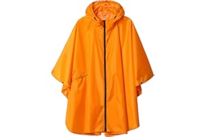 SaphiRose Unisex Rain Poncho Raincoat Hooded for Adults Women with Pockets