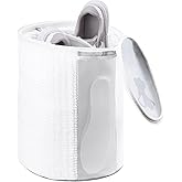 Teletrogy Large Shoe Bag for Washing Machine, Two-Zone Design, 2 Mesh Pockets, One-Step Wash for Complete Cleaning, Durable Invisible Zipper Sneaker Laundry Bag Home Dorm Essentials 9.45" x 13.8"
