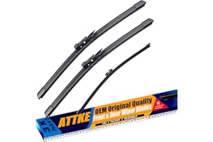ATTKE 3 Wiper Blades 28" + 28" Front Wiper + 11" Rear Wiper Blades for Ford Escape 2013-2019/Kuga 2012-2018/Fusion 2013-2017-OE Original Quality (Pack of 3)