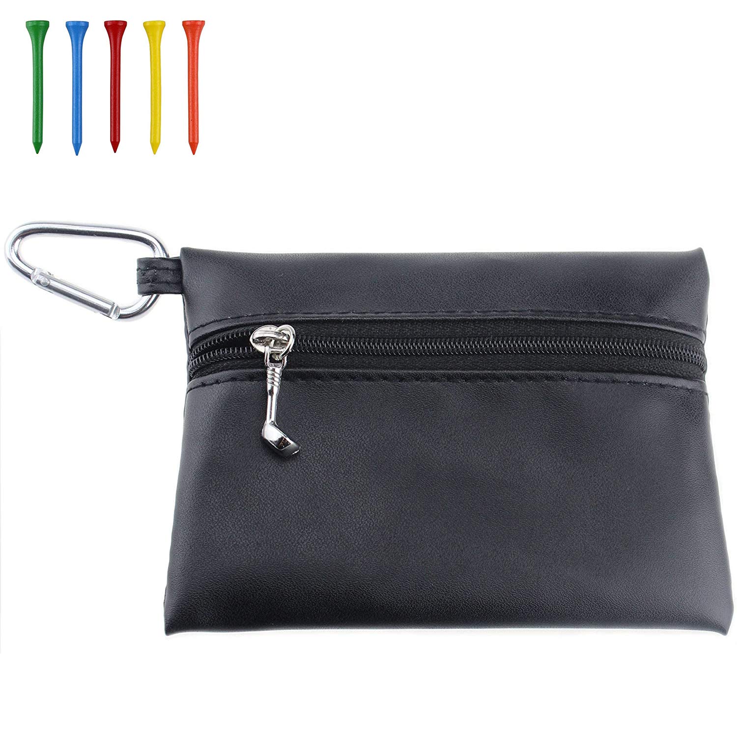 PU Golf Tees Pouch Golf Tee Bag Pocket Bags Black Holde Golf Tees