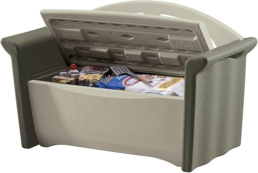 Amazon Com Rubbermaid Outdoor Patio Storage Bench 4 Cu Ft