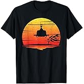 UH-1 Huey Retro Helicopter Vintage Style Vietnam Chopper T-Shirt