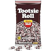 Tootsie Roll Minis, Chewy Chocolate Candy, 360 Count, 38.8oz Bag | Individually Wrapped, Treat Size, Bulk Bag for Parties, Peanut Free, Kosher, Gluten Free