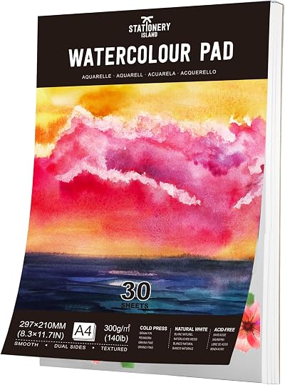 ISLAND Watercolour A4 Pad 30 Sheets 300gsm Cold Pressed