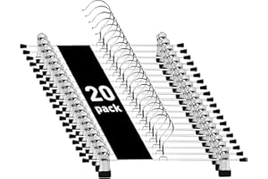 Pants Hanger, IDMAX Trouser Hangers 20 Pcs Space Saving Skirt Hangers with Clips Pant Hangers Adjustable Non-Slip Coat Suit S