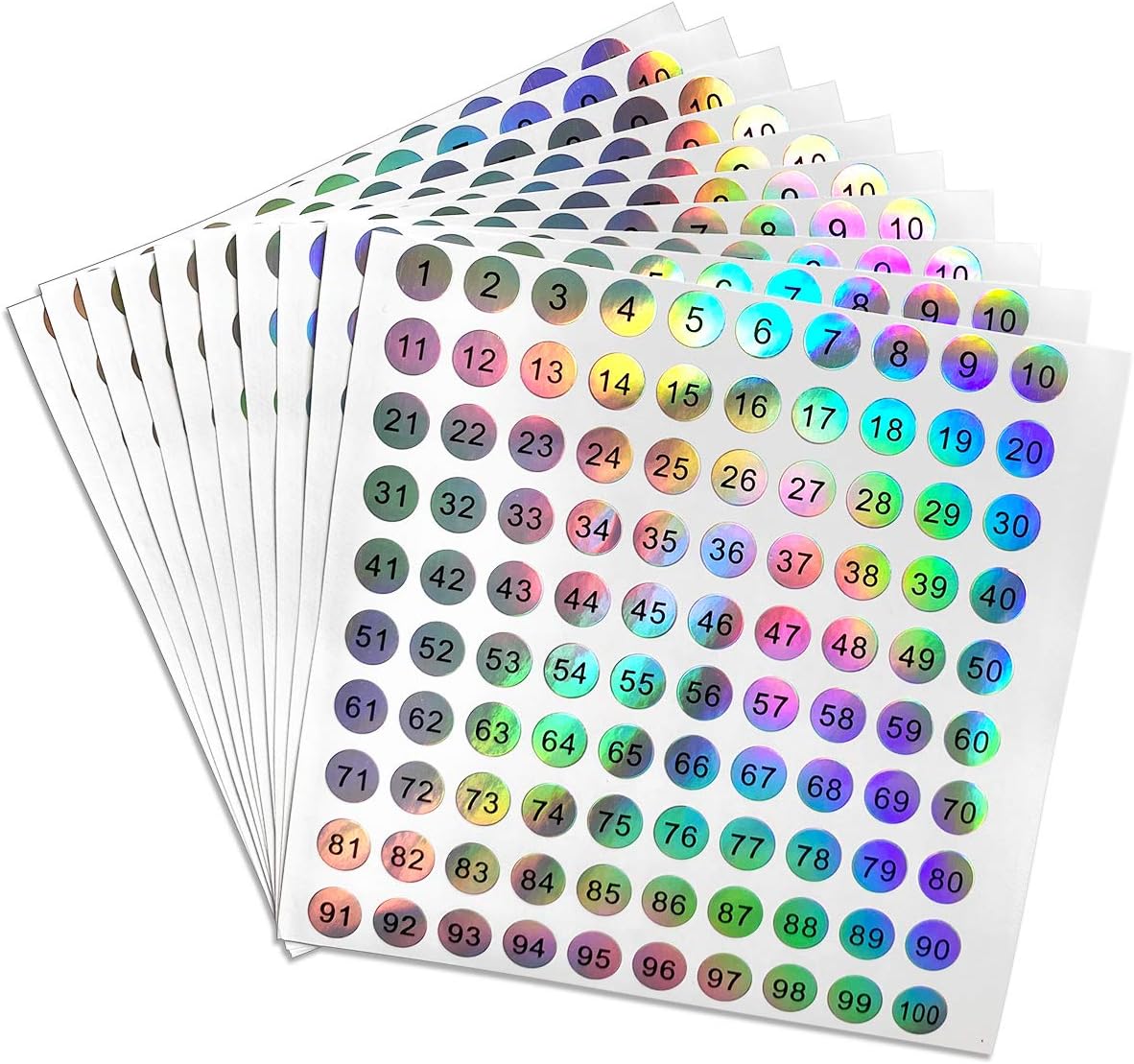 dealzEpic Reflective Laser Number Stickers 1 to 100