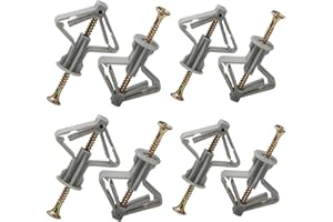 Drywall Anchor kit - Hollow Wall Anchors with Screws ，self-Drilling Hollow Wall Anchor, for Drywall，Nylon - Plastic - Buildex