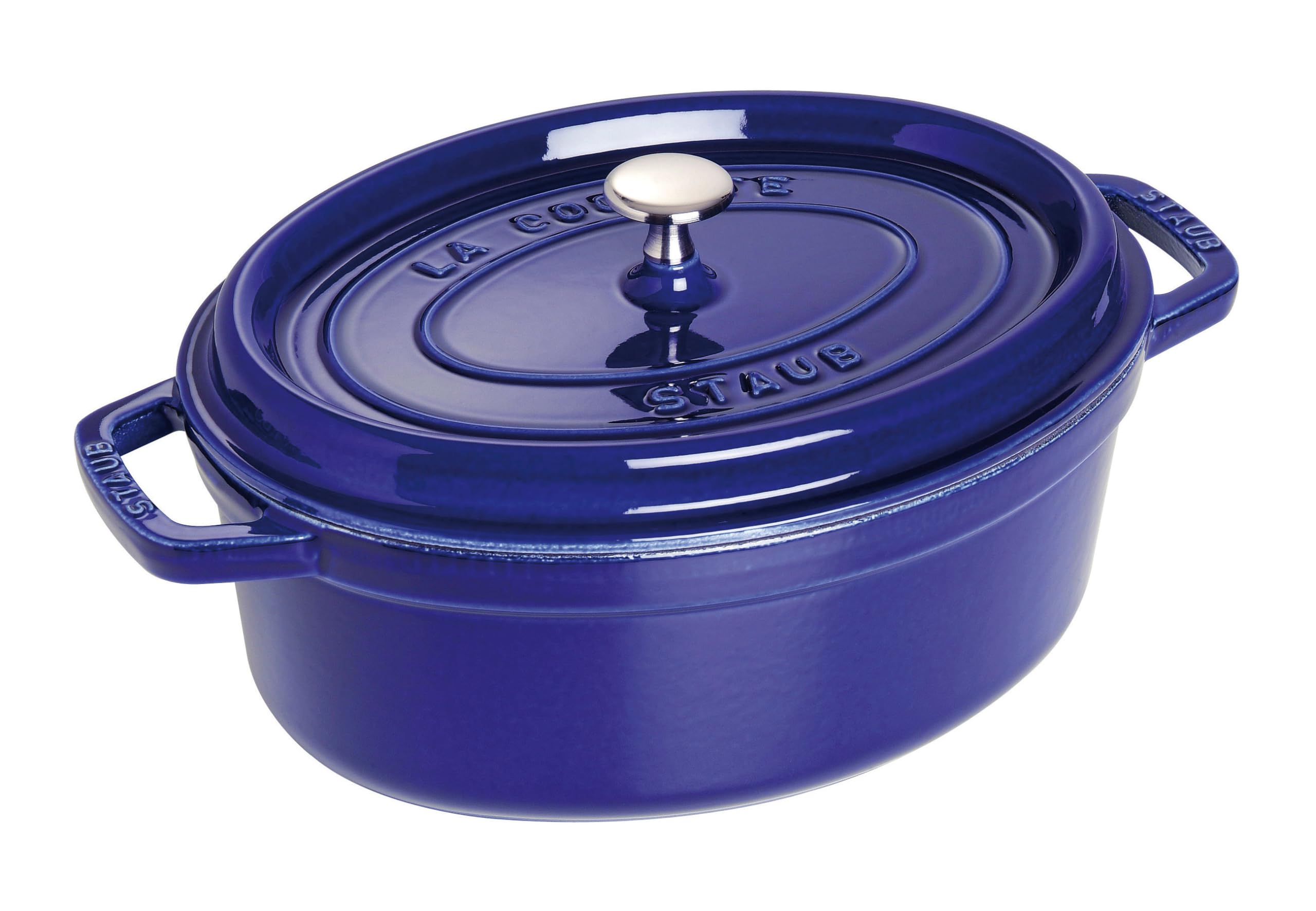 STAUB Casseruola/Cocotte in Ghisa, Ovale 29 cm, 4.25 Litri, Blu (Scuro)