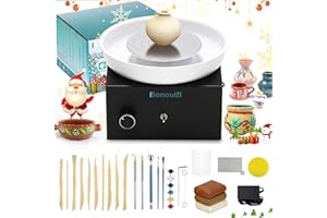 Bonoutil Mini Pottery Wheel-20 PCS DIY Kits with Clay 4" Wheel Electric Small Clay Making Ceramic Machine Art Sculpting Tools Kit at Home Pottery Wheels for Adults Beginners