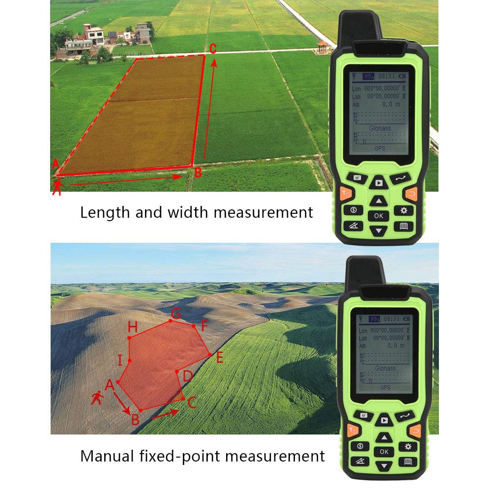 EM90 Handheld Land Area Meter Navigation Track Handheld Land Surveying Equipment US Plug 100-240V for Forest Fish Pond