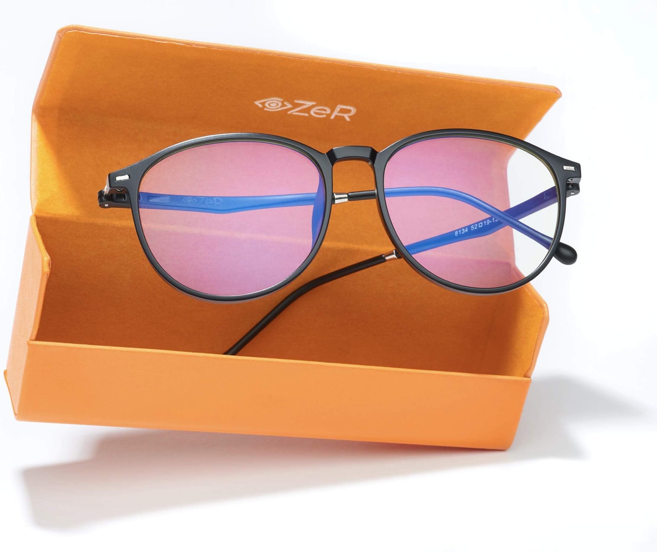 oZeR Premium Blue Light Blocking Glasses, Computer Glasses - Gaming, Reading, Working - Anti Eye Strain, Anti-Blue Ray