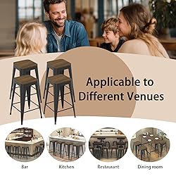 Vinahomar 26 inch Backless Bar Stools Set of