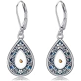 Mustard Seed Earrings Sterling Silver Mustard Seed Faith Teardrop Dangle Earrings Christian Jewelry Gifts for Women