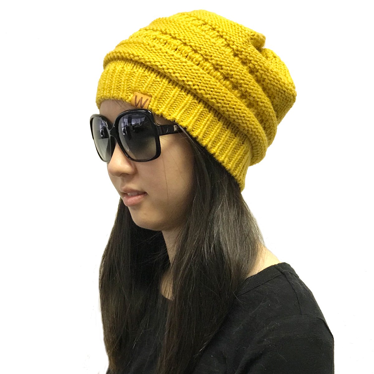 Wrapables Plaid Print Winter Infinity Scarf and Beanie Hat Set, Tan and Orange Wrapables Plaid Print Winter Infinity Scarf and Beanie Hat Set, Tan and Orange