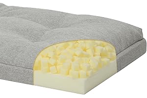 baibu 40 Inch Dual-Layer Patent Design Memory Foam Bench Cushion, Non-Slip Indoor Bench Cushion Standard Size Foam Pad with Machine Washable Cover (Grey, 40x16x3in)