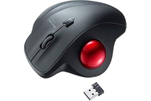 SANWA 2.4G Wireless Ergonomic Trackball Mouse, Optical Vertical Rollerball Mice, Silent Buttons, 34mm Trackball, 600/800/1200
