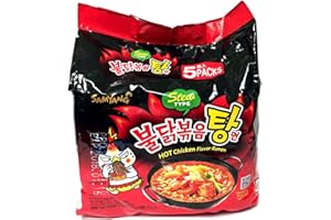 Samyang Korean HOT Spicy Noodle Fire Chicken Flavor Challenge Ramen Stew Type 5 Pack Buldak Bokkeum Tang Myun