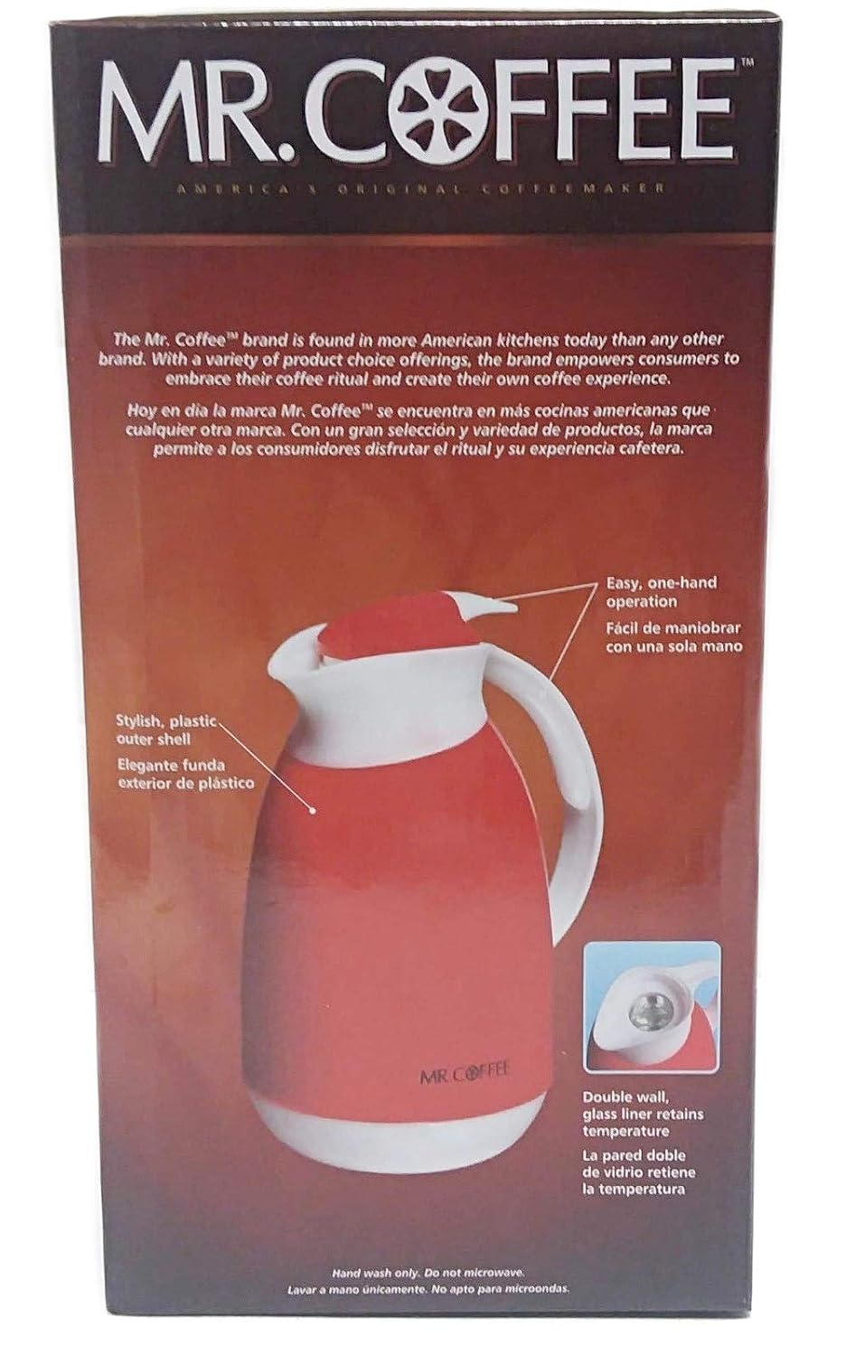 Amazon.com : Mr. Coffee Double Wall Glass Lined Thermal ...