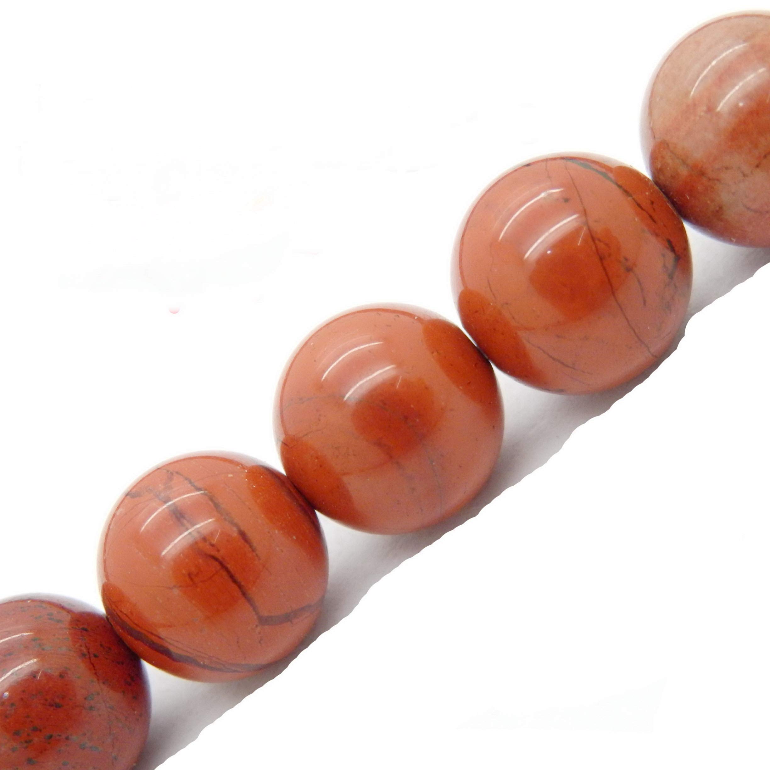 Fukugems 6mm Red Jasper Gemstone Beads for Jewelry Making 5 Strands