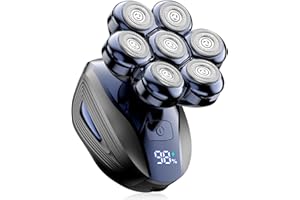 CYRUZI Head Shavers for Bald Men: Enhanced Detachable Head Shaver - IPX7 Waterproof Electric Razor Designed for Men - 7D LED Display Rechargeable Grooming Set