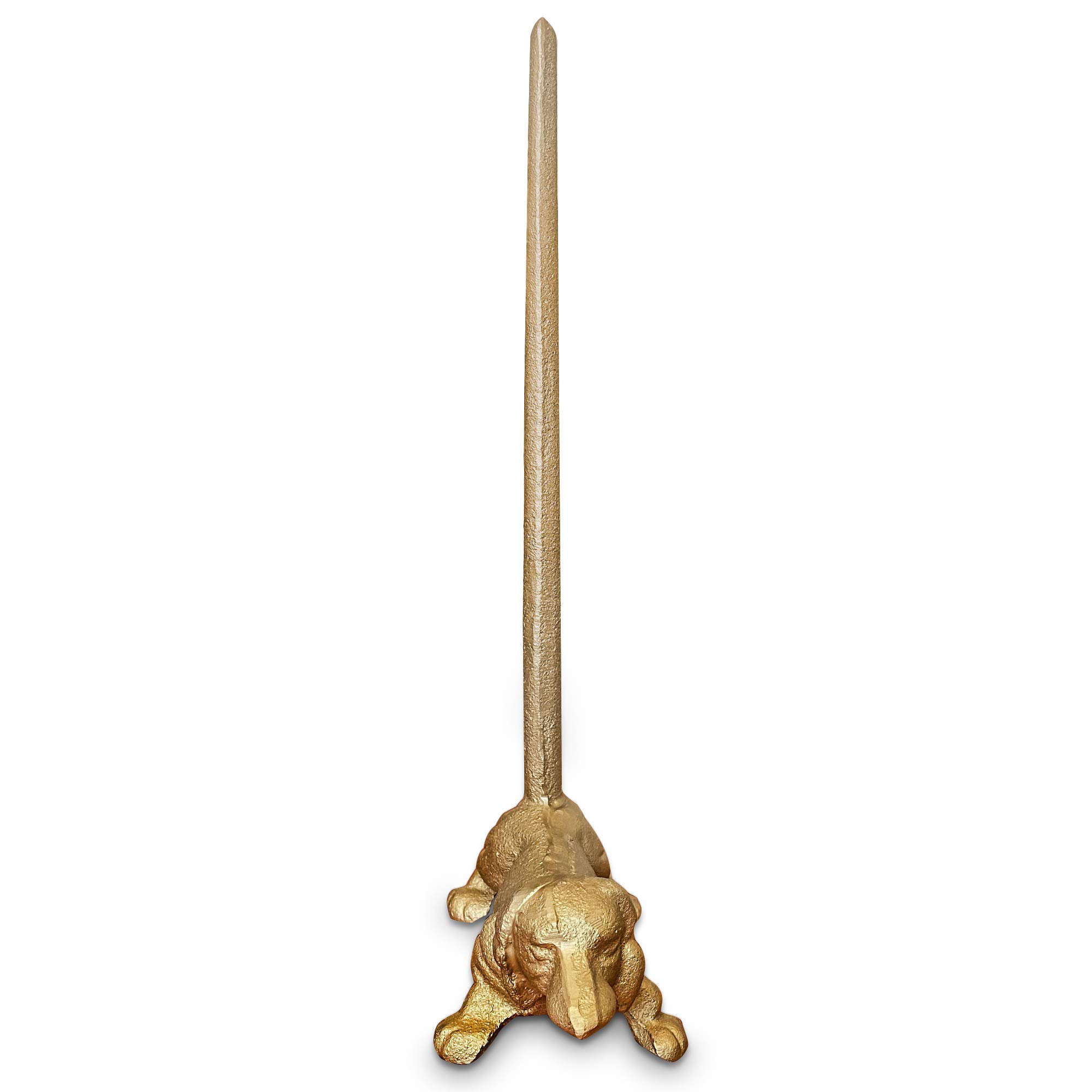 WallCharmers Gold Paper Towel Holder, Metal Toilet or Kitchen Paper Holder for Floor or Countertop, Gold Dog — image 1
