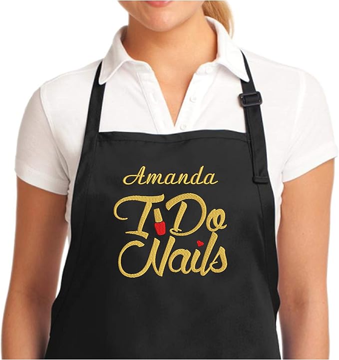 Custom Apron Nails Tech Stylist Apron Embroidered