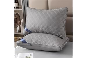 Soft & Resilient Down-Alternative Pillows, Soft Fluffy Support Bed Pillows for Sleeping, Machine Washable, Hotel Style, for S