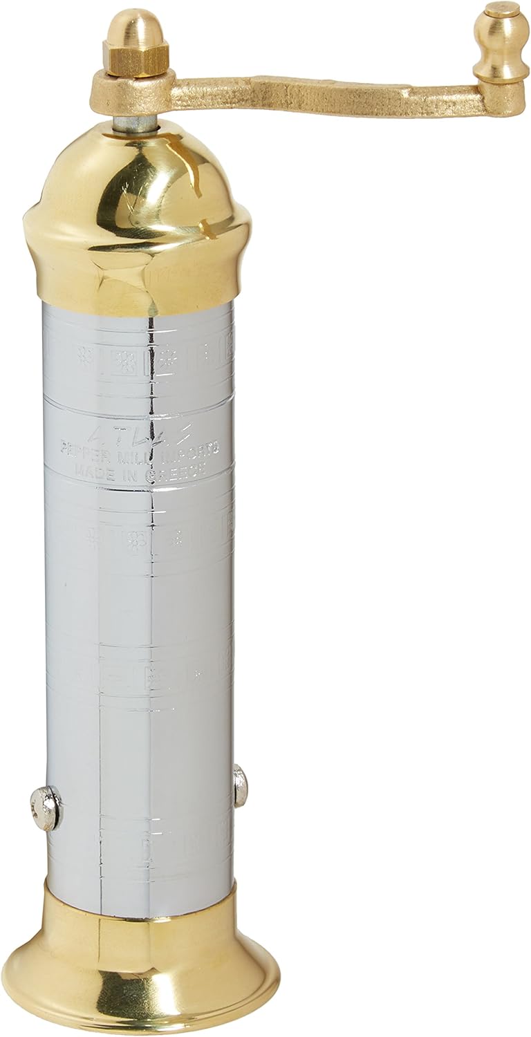 Pepper Mill Imports Atlas Pepper Mill, Brass/Chrome, 7" Amazon.co.uk