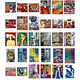 HOSTEESSCHOICE Beautiful Art Postcards set of 30 Henri Matisse Post card variety pack Famous Painting Scenery,4 x 6 Inches
