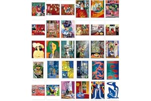 HOSTEESSCHOICE Beautiful Art Postcards set of 30 Henri Matisse Post card variety pack Famous Painting Scenery,4 x 6 Inches